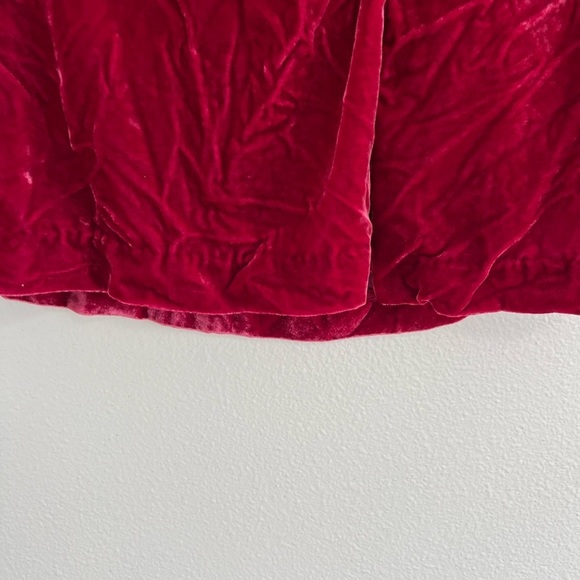 By Anthropologie Pink Ruched Montie Velvet Mini Skirt 6P - Picture 10 of 12